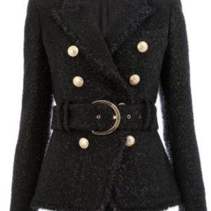 Autumn and winter new women's tweed slim suit